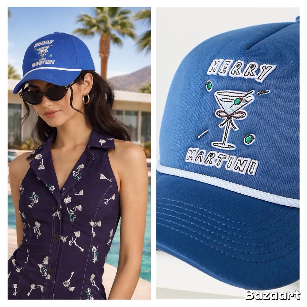 Anthropologie The Amelia Collared Mini Dress Sz S + Anthropologie Hat